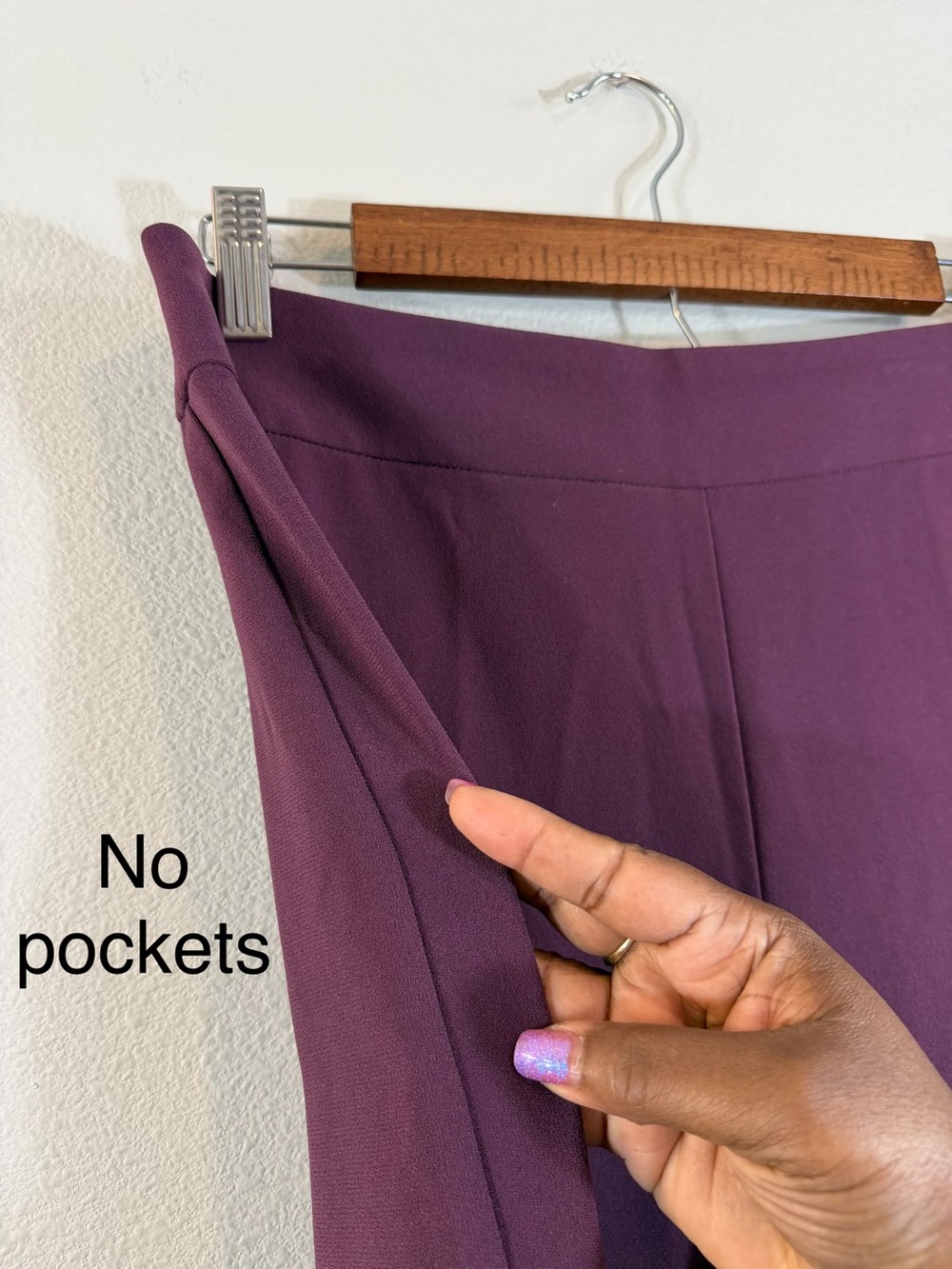 Ann Taylor Plum Wide-Leg Pull-On Pants - Picture 4 of 11